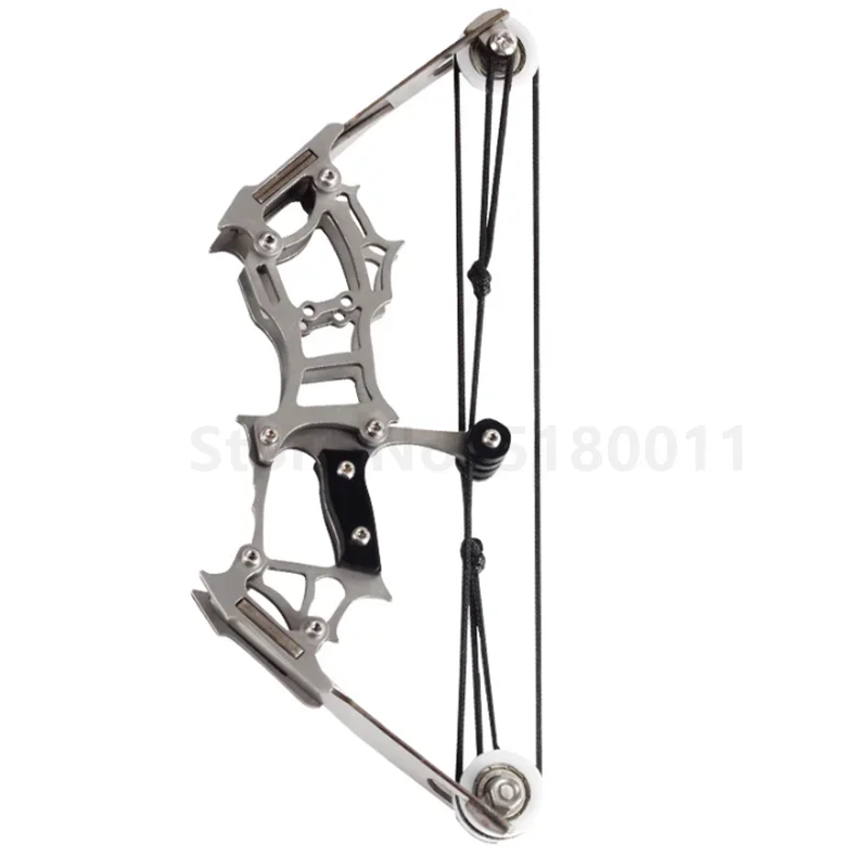Mini Compound Bow Short Axis Triangle Archery Powerful Stainless Steel Creativity Outdoor Sports Arrow Shooting