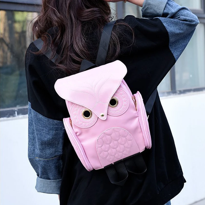 2024 Trends Cute Owl Fashion Backpacks Student Cartoon Owl Women Backpack Softback School Bag Teenage Backpack Girl Shoulder Bag