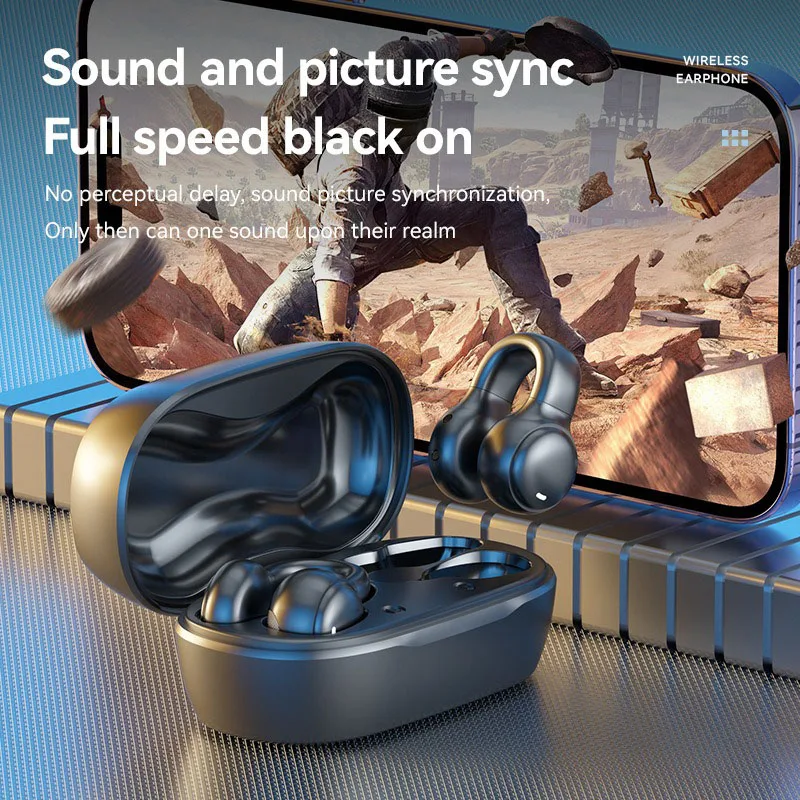 High Quality Bone Conduction Wireless Earphones Bluetooth Noise Reduction Sports Gaming Earphones Suitable For Xiaomi Iphone 4