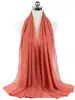 Nouveau foulard en mousseline uni pour femme, prêt-à-porter, hijab instantané, châle musulman, hijabs islamiques, écharpe arabe, foulards pour la tête
