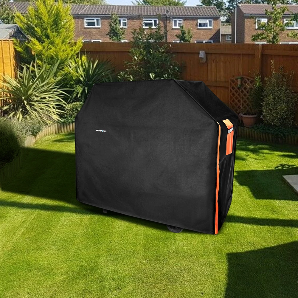 BBQ Grill Cover 300D Heavy Duty Black Waterproof Outdoor Garden Dust Rain  Protective Dustproof Barbeque Cover BBQ Accessories