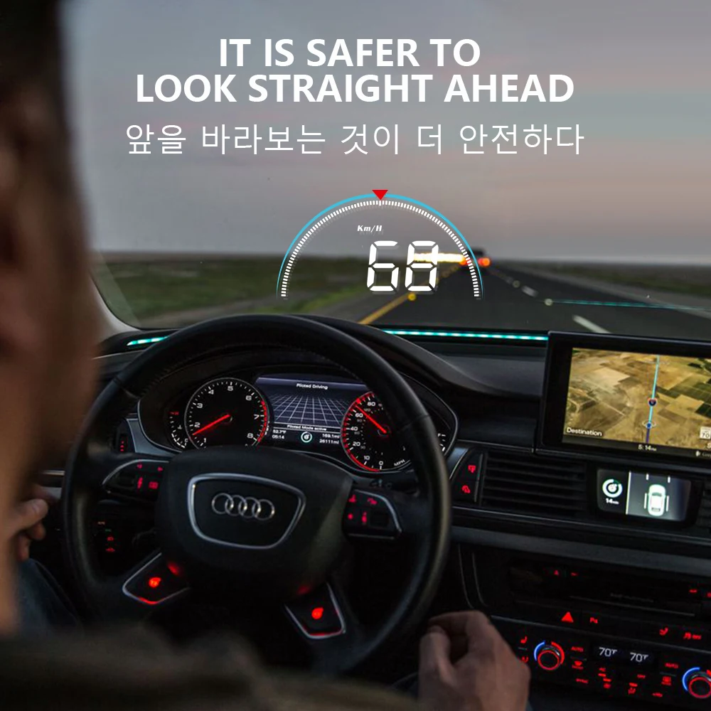 SPR M8 HUD  ÷, ڵ OBD2 II EUOBD   ý ,   ڵ   溸
