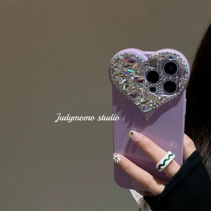 Candy Blink 3D Diamond Heart StyleSoft Phone Case Cover