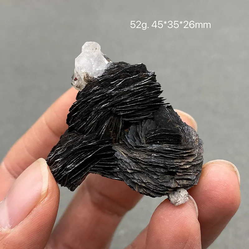 

100% Natural Specular hematite and crystal symbiosis mineral specimen crystal stones and crystals quartz healing crystal