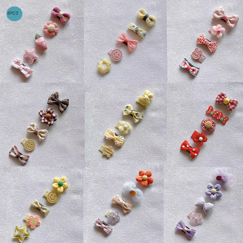 

5pcs Dog Bows Dog Cat Grooming Bows Fashion Pet Dog Hair Clips Puppy Bowknot Hairpin Pet Puppy Grooming Hair Accessories