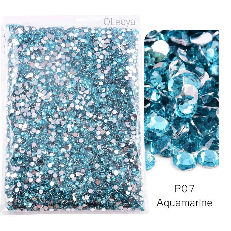 Oleeya Wholesale Flatback Silver Resin Rhinestones - Large Pack Glitter Crystals