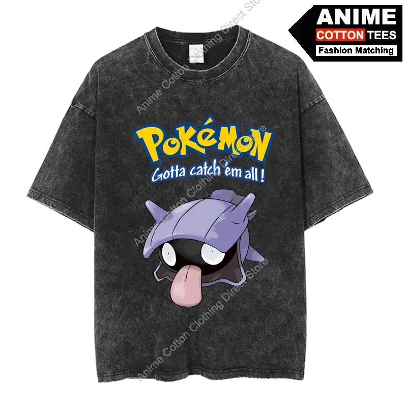 

Shellder T Shirt Cartoon Anime Elf Baby Print Clothes Y2k Harajuku Casual Unisex Oversized T-shirt Cotton Tees