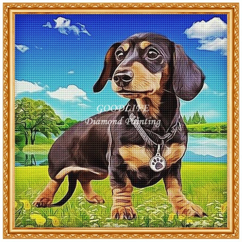 Diy Diamond Painting Dog A Good Friend Of Humanity Animal - Temu