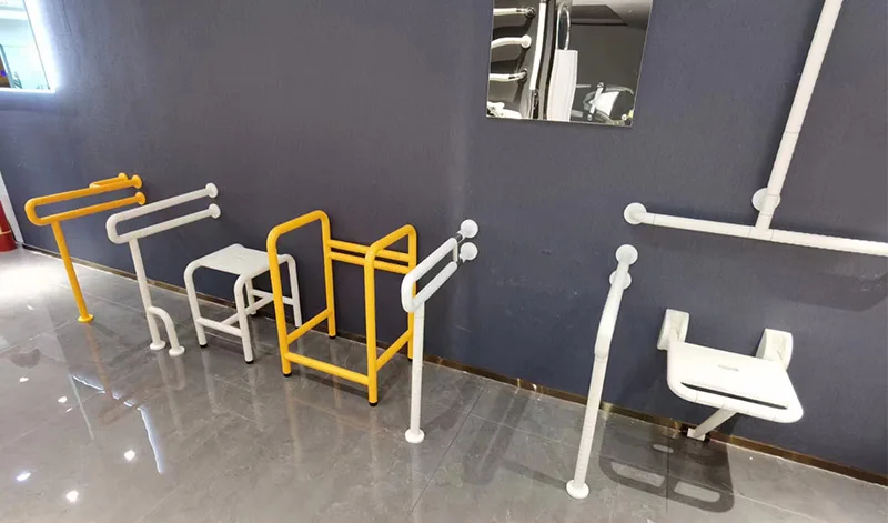Caremaster Folding Wall Stool Bathroom Shower Stool Aisle Chair Wall Mounted Elderly/Disabled Anti-Slip Shower Chair Stainle 4