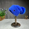 Fashion Warm Wool Angora Rabbit Hair Winter Fox Hair Ball Knitted Urine Cap Women's Thick Triple Fold Ski Outdoor Hat 1