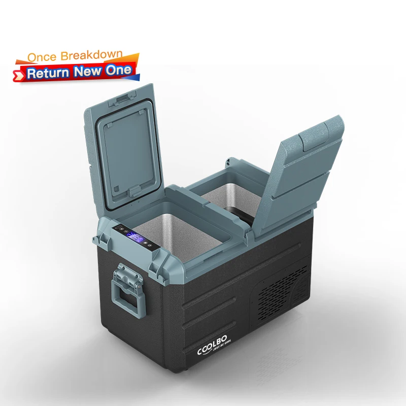 

Новый товар COOLBO WE45, компрессор постоянного тока, двухзонный автомобильный холодильник, морозильная камера, портативный холодильник, мини-морозильник для кемпинга