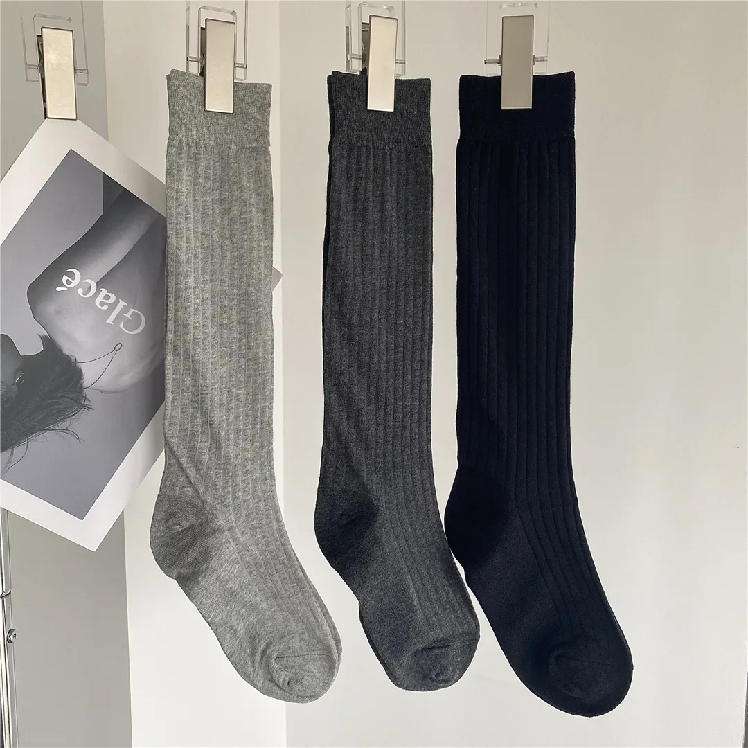 

Весенне-летние тонкие южнокорейские носки с ворсом из 240 хлопка с иглой в ретро стиле серые тонкие хлопковые до колена красная сеть с одинаковыми носками