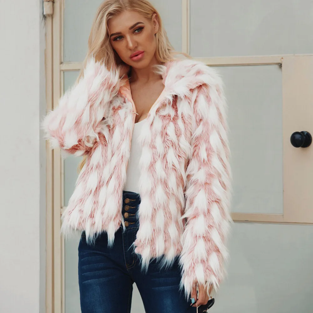 elegant lady long fur coat with belt 2023 new autumn winter faux mink fur lapel jacket white furry overcoat fashion streetwear Fashion Autumn Winter New Teddy Jacket Faux Fur Coats Lapel Long-sleeved Women's Jacket Outwear Mixed Color Wool Coat Streetwear