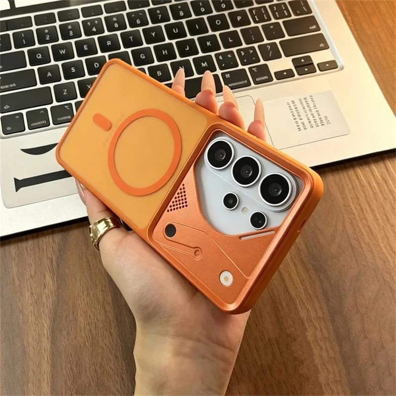 Matte Armor Magnetic Wireless Charging Phone Case - Translucent Shockproof Cover