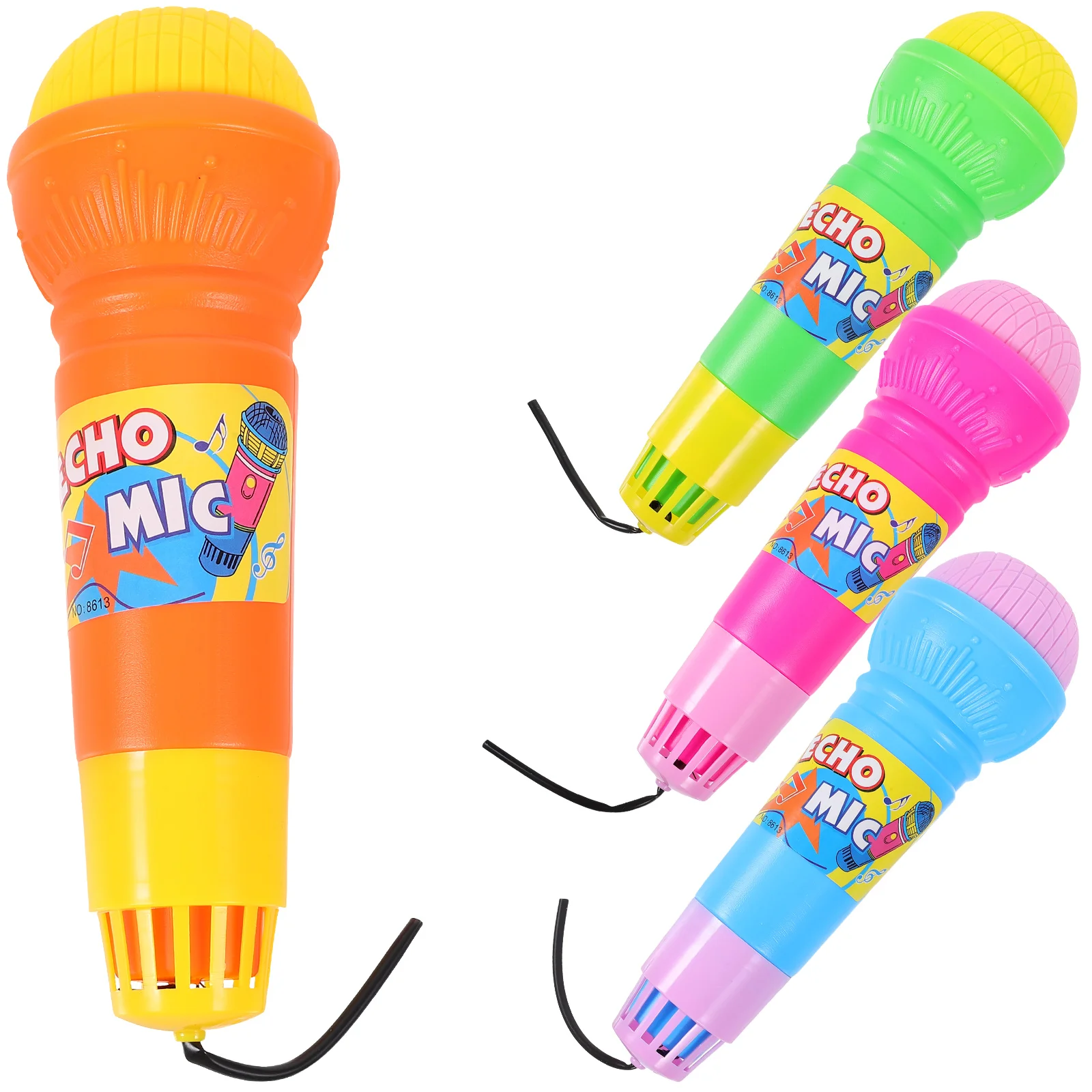 

4 Pcs Also Makes Cool Contest Prize Suitable for Children over 3 Years Old Microphone Plastic Karaoke Toy