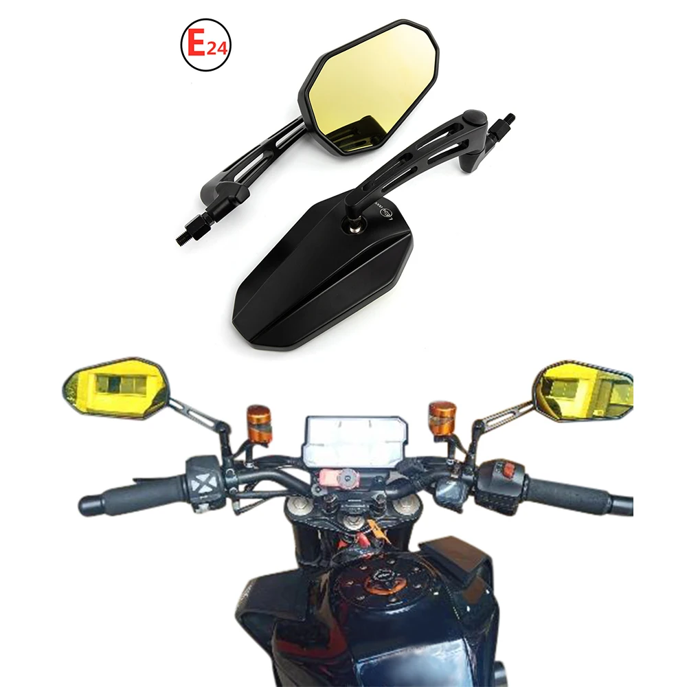 Motorcycle Side Rearview Mirrors Kawasaki Z900 Universal 8mm 10mm