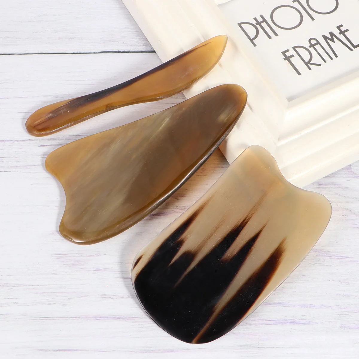 

3 шт. массажные тарелки массажный инструмент для соскабливания рогатого скота рог доски для взрослых случайный стиль