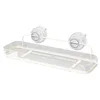 Bathroom Shelf Strong Suction Cup Non Perforated Wall Mounted Kitchen Shelf Household Storage Iron 6
