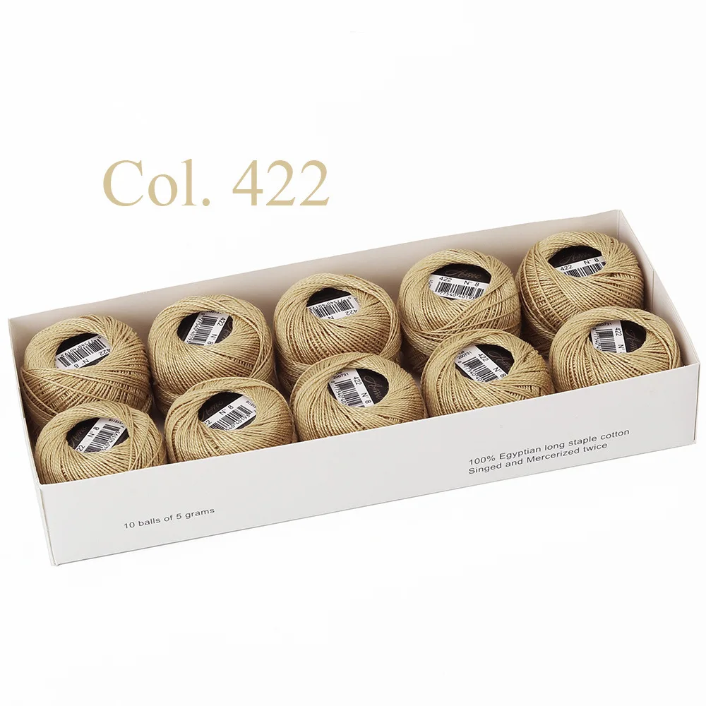 Egyptian Long Staple Cotton Embroidery and Hand Sewing Thread Set - 10 Balls