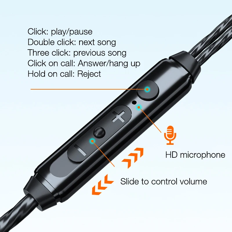 EARDECO 3.5mm Wired Headphones HIFI Bass Wired Earphone Earbuds inear Headphones Phone Mobile Headset with Mic Earphone Handfree 5