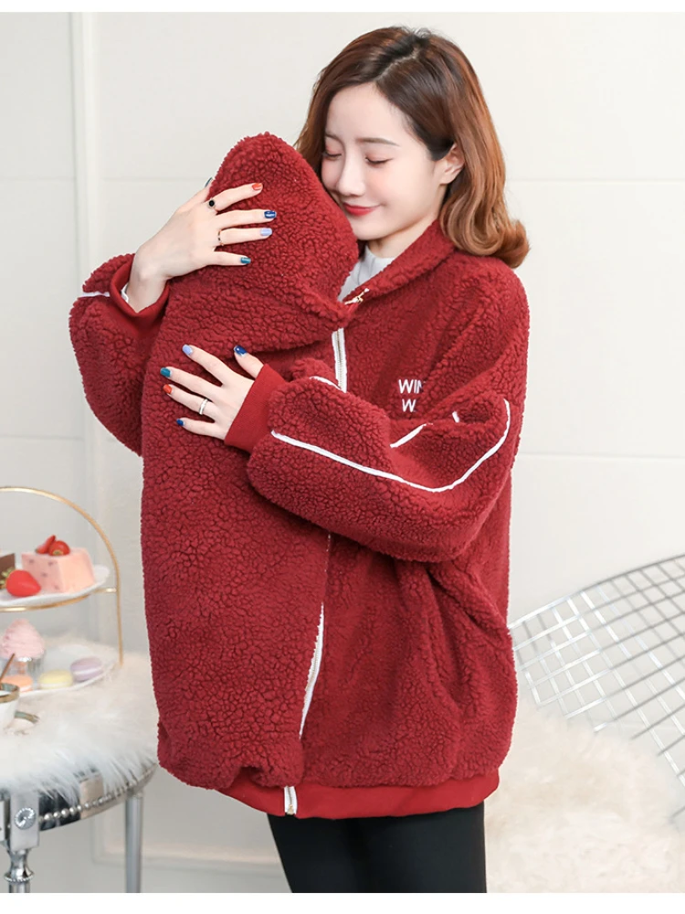 Autumn Winter Maternity Kangaroo Hoodies jacket pregnant women Clothes pregnancy Sweatshirt fashion coat long Sleeve