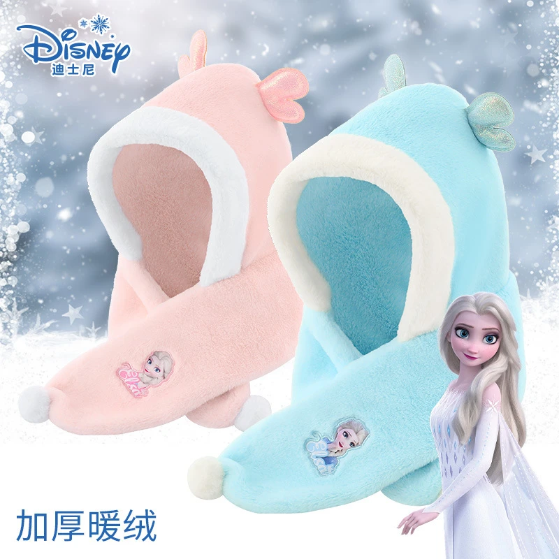 Sombrero de princesa Elsa y Frozen para niñas, conjunto de y bufanda para mantener el calor y el viento en invierno, accesorios de Disney| | - AliExpress