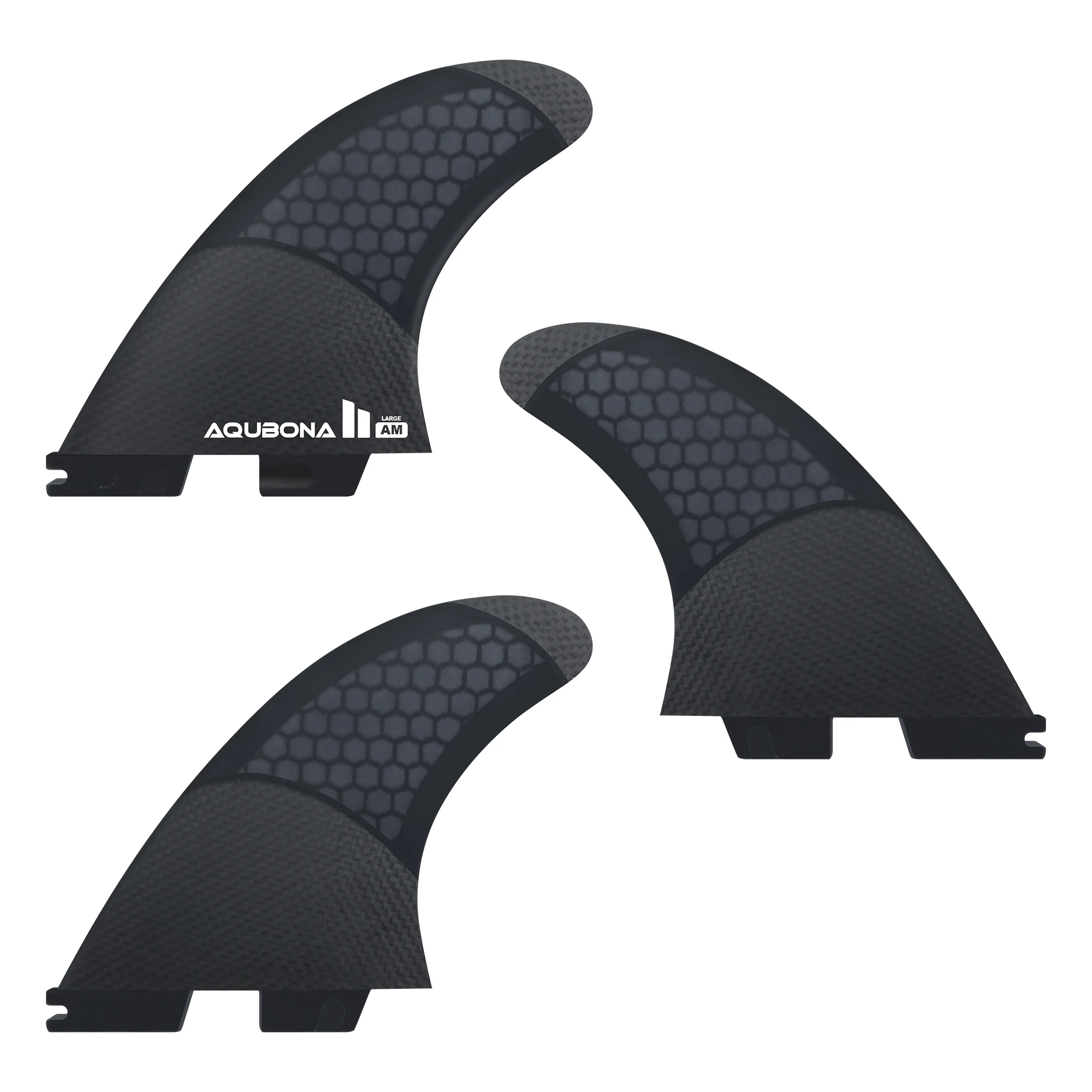 Single/Dual II Tab Surfing Fins Tri Fins Set Honeycomb Fiberglass & Carbon S/M/L Size With Fin Key Screws and Wax comb surfboard fin