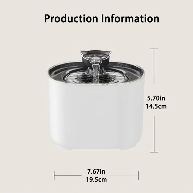 Auto Cat Water Fountain Pet Cat Drinking Fountain With Activated Carbon Filtration Cat Head Shape Faucet Cat Dog Water Dispenser 6