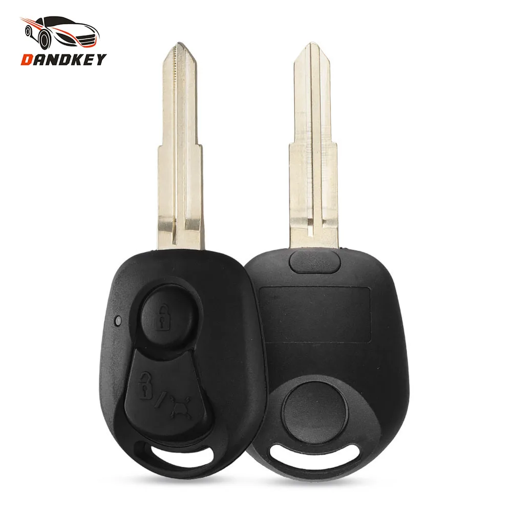 2 Buttons Remove Key Case Shell Fob Styling For SSANGYONG ACTYON KYRON REXTON Uncut Blade Key Fob Cover key case car key shell key shell