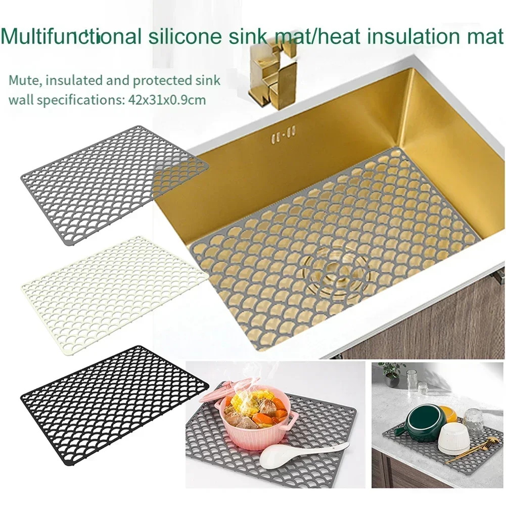 Kitchen Bathroom Mat Silicone Sink Protector