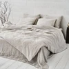 Pure Linen Bedding Set, Washed Bed Linens, Organic Flax Duvet Cover Pillowcases Fitted Sheet, Quilt Cover With Zipper Closure 1