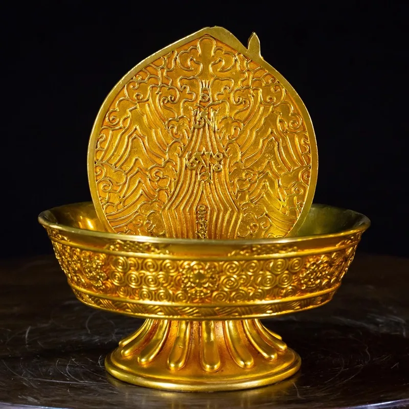 Copper gilding Water worship White Jambhala statue Tibet buddhism Jambhala Kubera Water god of Wealth Lucky decor 5