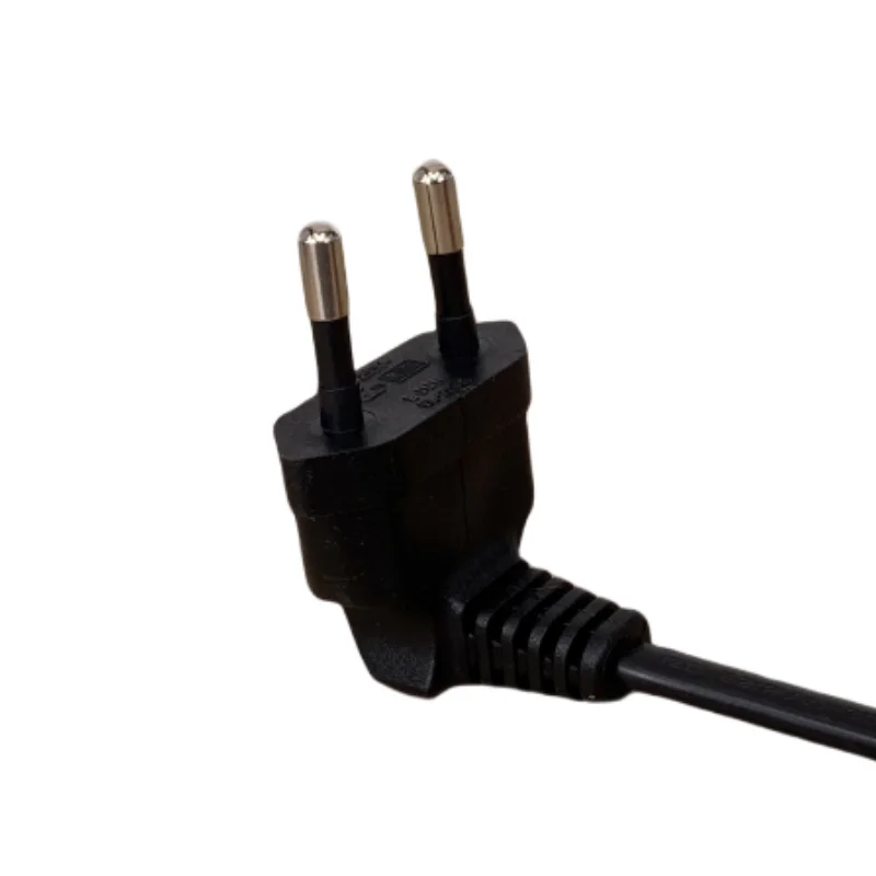 EU Power Adapter Cord 1PCS 90 Degree Angled European Round 2Pin Male to Female Plug Power Cable For UPS PDU 0.3M/0.6M