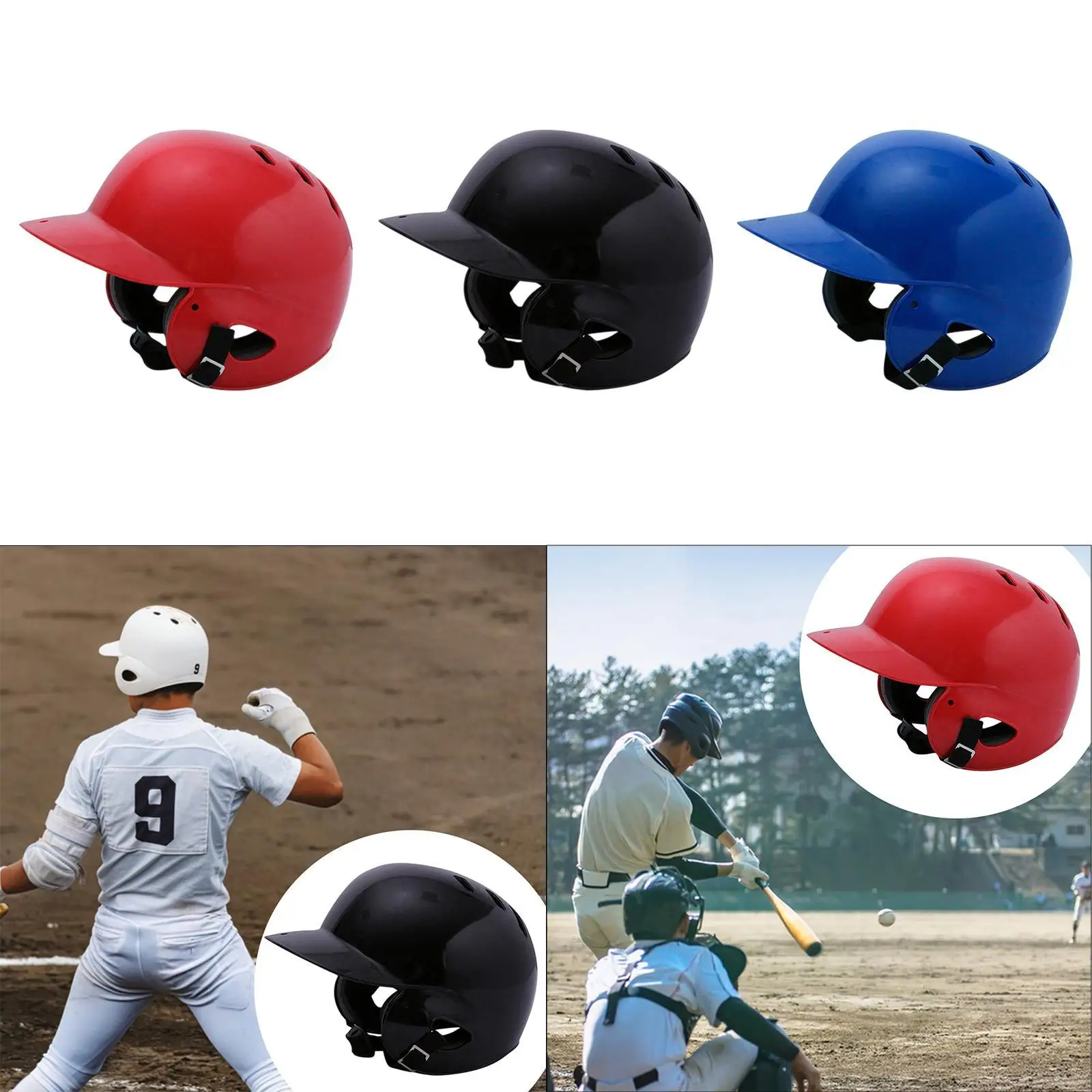 Baseball Batting Helmet for Children, Double -ear Softball Helmet for Outdoor, Sports, Game, Boys 