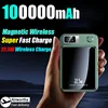 100000mAh Magnetic Power Bank 22.5W Wireless Fast Charger For Magsafe Portable Auxiliary Battery Pack For Iphone Samsung Xiaomi 1