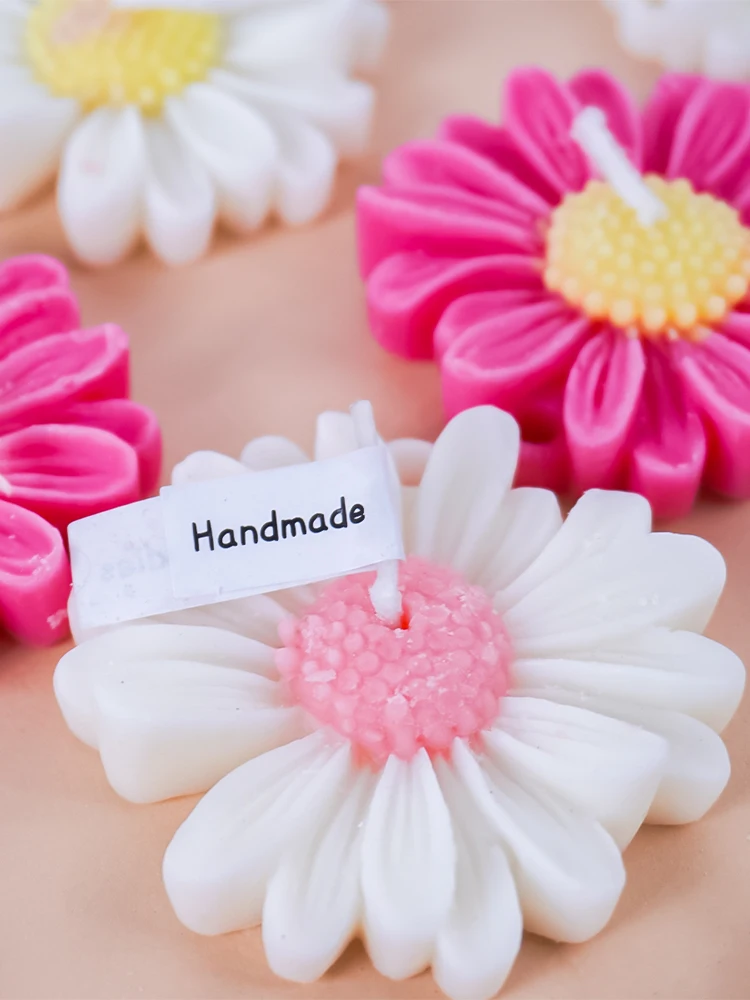 Description Picture 4 of item3D Daisy Scented Candle Silicone Mold DIY Flower Shape Resin Molds Flower Soap Making Craft Candles Mould Home Decor Supplies