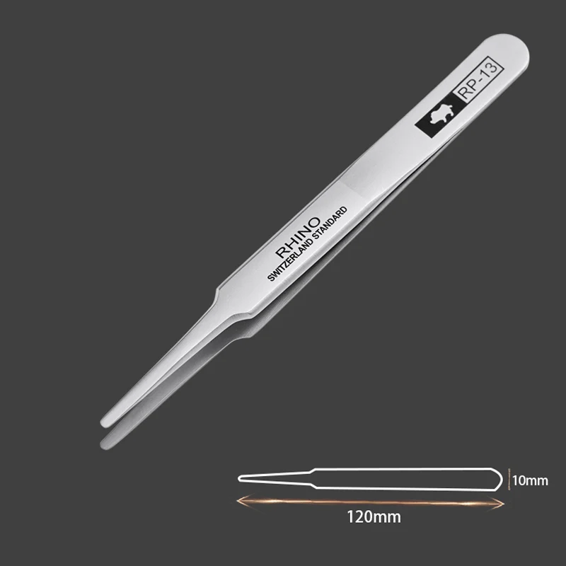 Japan RHINO RP Tweezers Anti-acid Anti-magnetic High-precision Super Hard Sharp Forceps Phone Watch Jewelry Components Repair tweezer tool precision tweezers phone repair tweezers