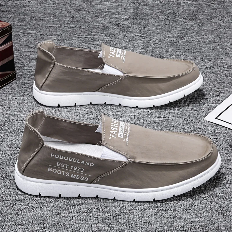 Zapatos de lona informales mocasines ligeros antideslizantes, planos, tela vaquera lavada, zapatillas vulcanizadas para exteriores, novedad| | -