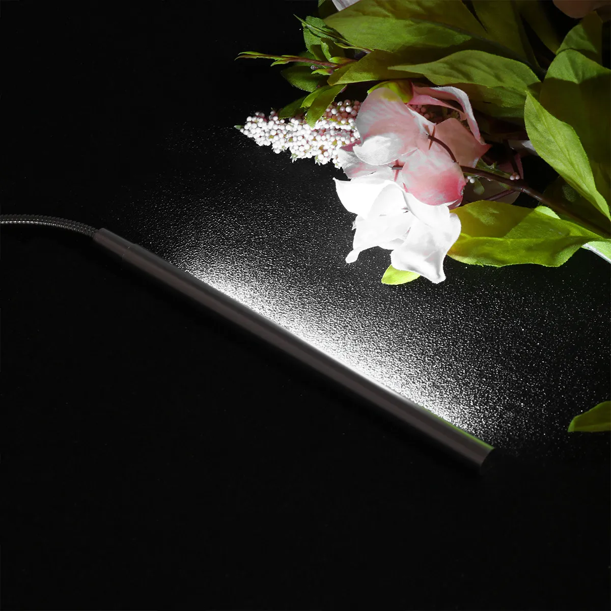 노트북 USB 키보드 램프 검정색 유연한 금속 360 회전 눈 보호 기숙사 홈 키보드 램프용 USB 라이트