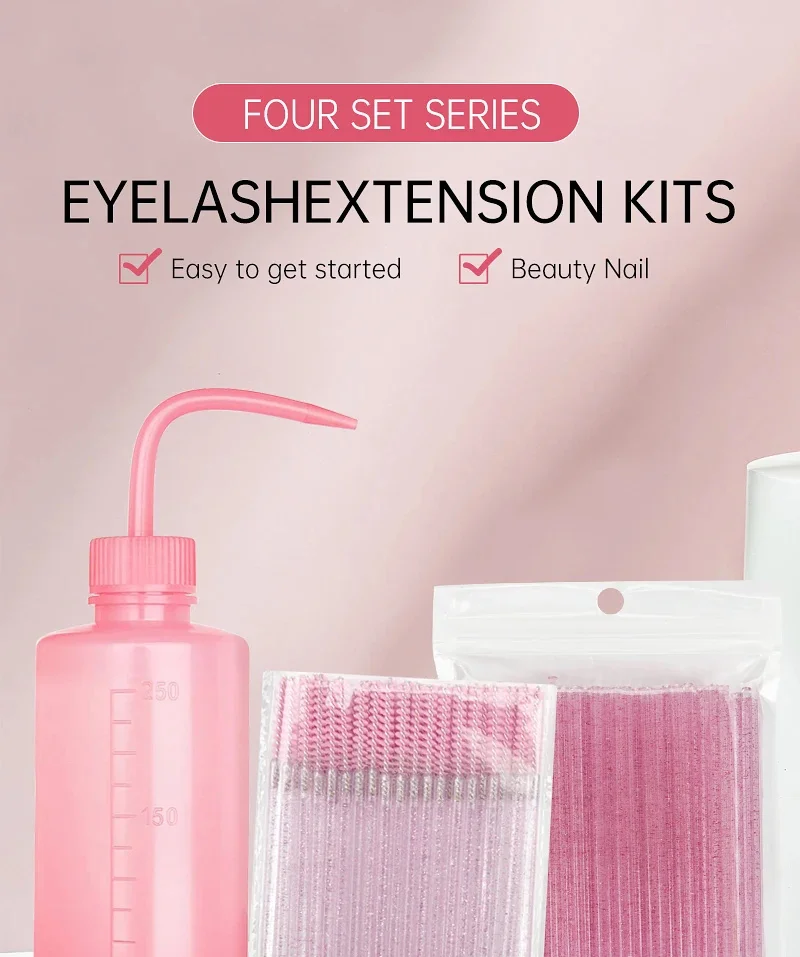 4 Typ 153 stücke Wimpern verlängerung liefert Set Wimpern saubere Bürste 250ml Blow Wash Flasche Wimpern heben Mikro bürsten Make-up-Tool – Detail 1