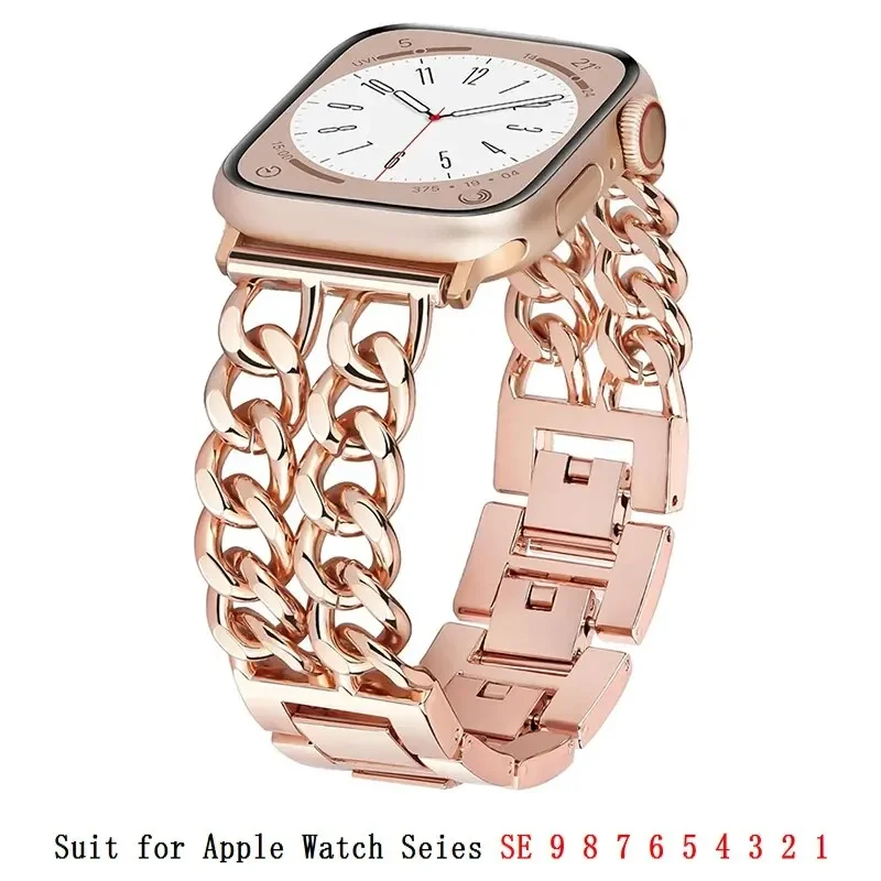 Stainless Steel Metal Chain Apple Watch Strap Bracelet