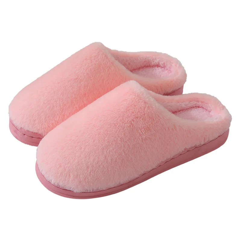 

Winter Warm Corduroy Slippers Women Home Shoes Simple Non-slip Indoor Slides Men Plush Slipper Female Couple Shoes Flip Flops