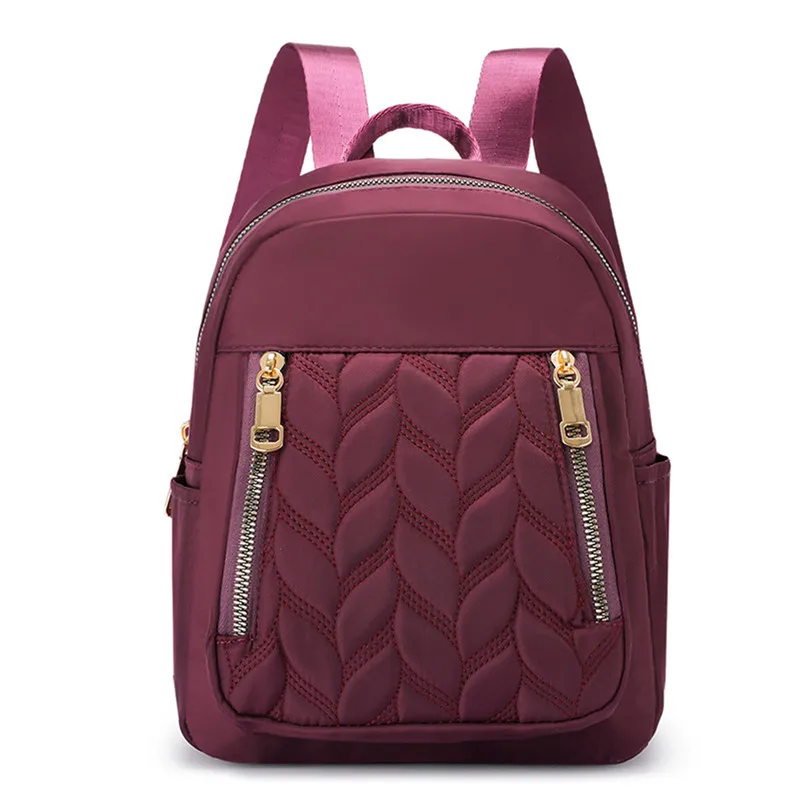 

Women Backpack Urban Simple Casual Backpack Trend Travel Solid Color Nylon Bag Waterproof Lightweight Ladies Bag Newest
