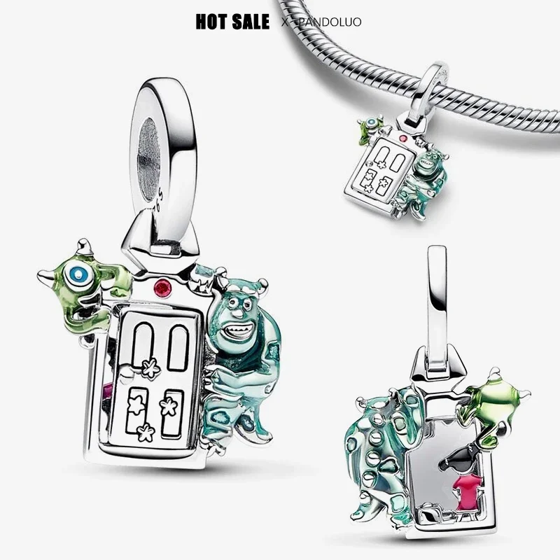 

Подвески MINISODisney Pixar Monsters Inc в виде двери, бусины-подвески, подходят для браслета Pandora, серебро 925 пробы, подвеска-бусина, ювелирные изделия, фотоподарок
