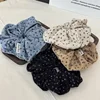 Autumn Winter New Vintage Floral Corduroy Hair Ties Lazy Bun Headba Hair Accories for Women Girls Sweet Sle Hair Ba