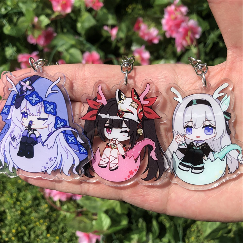 Honkai Star Rail Acryl-Schlüsselanhänger – Charaktere Acheron, Aventurin, Sparkle, Sunday, Ca. 5,5 Cm, HD-Druck, Kratzfest