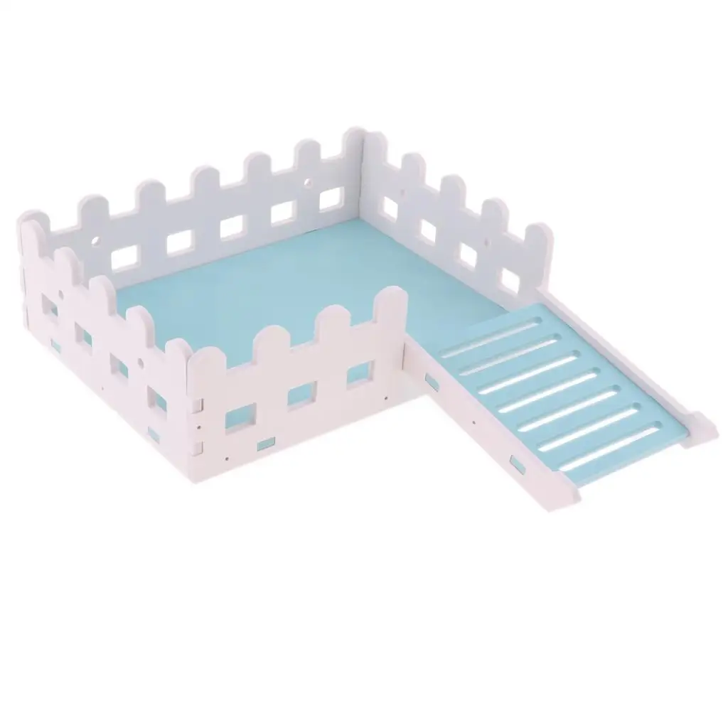 Small Pet Animal ,Wooden Platform Fence,Hamster Cage Accessories,4 Colors Optional