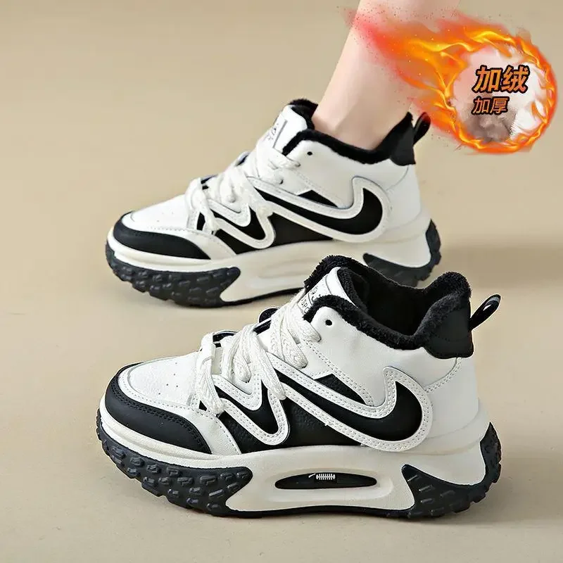 

Хлопковая обувь для мужчин и женщин, зимняя теплая обувь для девочек на флисовой подкладке, толстые высокие туфли для холодного хранения, обувь для мойки автомобиля, снежные ботинки