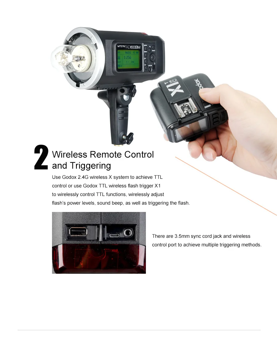 Godox Wistro AD600BM Bowens Mount 600W GN87 HSS 1/8000s Sync Outdoor Flash With