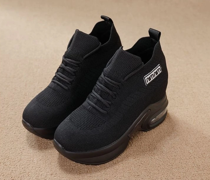 Super Thick Sole High Elevated Sneakers 2025 Summer New Breathable Mesh Women's Comfortable Shoes Casual Shoes for Women